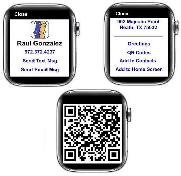 Prospective clients can scan the QR Code of your Digital Business Card from the small screen of your Apple ⌚ Watch